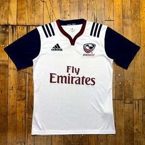 USA Rugby Official 2017 Fly Emirates National Team adidas Jersey Men's M White